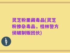 灵芝粉里藏毒品(灵芝粉掺杂毒品，桂林警方侦破制贩团伙)