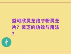 益可欣灵芝孢子粉灵芝片？灵芝的功效与用法？