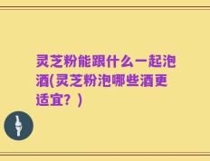 灵芝粉能跟什么一起泡酒(灵芝粉泡哪些酒更适宜？)