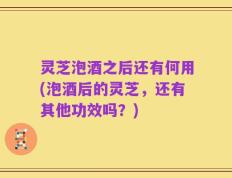 灵芝泡酒之后还有何用(泡酒后的灵芝，还有其他功效吗？)