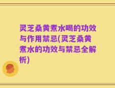灵芝桑黄煮水喝的功效与作用禁忌(灵芝桑黄煮水的功效与禁忌全解析)