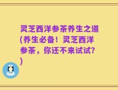 灵芝西洋参茶养生之道(养生必备！灵芝西洋参茶，你还不来试试？)