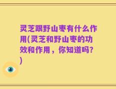 灵芝跟野山枣有什么作用(灵芝和野山枣的功效和作用，你知道吗？)
