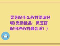 灵芝配什么药材煲汤好呢(煲汤佳品：灵芝搭配何种药材最合适？)