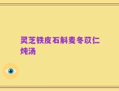 灵芝铁皮石斛麦冬苡仁炖汤