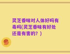 灵芝香味对人体好吗有毒吗(灵芝香味有好处还是有害的？)