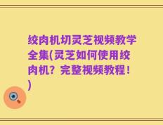绞肉机切灵芝视频教学全集(灵芝如何使用绞肉机？完整视频教程！)