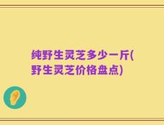 纯野生灵芝多少一斤(野生灵芝价格盘点)