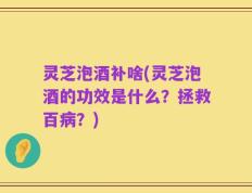 灵芝泡酒补啥(灵芝泡酒的功效是什么？拯救百病？)