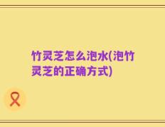 竹灵芝怎么泡水(泡竹灵芝的正确方式)