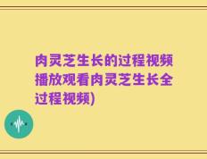 肉灵芝生长的过程视频播放观看肉灵芝生长全过程视频)