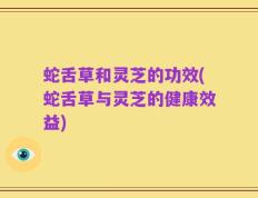 蛇舌草和灵芝的功效(蛇舌草与灵芝的健康效益)
