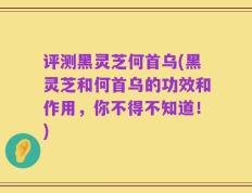 评测黑灵芝何首乌(黑灵芝和何首乌的功效和作用，你不得不知道！)