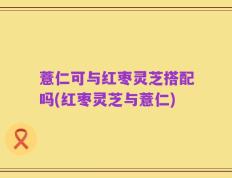薏仁可与红枣灵芝搭配吗(红枣灵芝与薏仁)