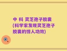 中 科 灵芝孢子胶囊(科学家发现灵芝孢子胶囊的惊人功效)