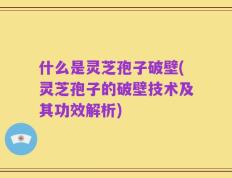 什么是灵芝孢子破壁(灵芝孢子的破壁技术及其功效解析)