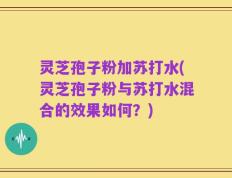 灵芝孢子粉加苏打水(灵芝孢子粉与苏打水混合的效果如何？)