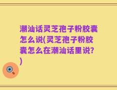 潮汕话灵芝孢子粉胶囊怎么说(灵芝孢子粉胶囊怎么在潮汕话里说？)