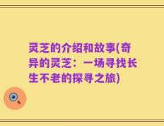 灵芝的介绍和故事(奇异的灵芝：一场寻找长生不老的探寻之旅)