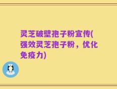 灵芝破壁孢子粉宣传(强效灵芝孢子粉，优化免疫力)