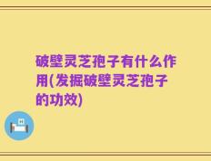 破壁灵芝孢子有什么作用(发掘破壁灵芝孢子的功效)