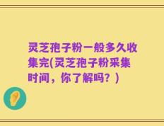 灵芝孢子粉一般多久收集完(灵芝孢子粉采集时间，你了解吗？)