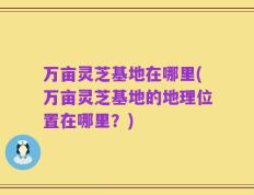 万亩灵芝基地在哪里(万亩灵芝基地的地理位置在哪里？)