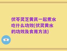 伏苓灵芝黄芪一起煮水吃什么功效(伏灵黄水的功效及食用方法)