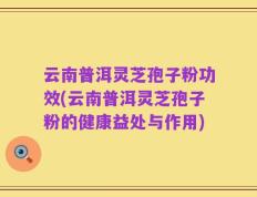 云南普洱灵芝孢子粉功效(云南普洱灵芝孢子粉的健康益处与作用)