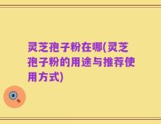 灵芝孢子粉在哪(灵芝孢子粉的用途与推荐使用方式)