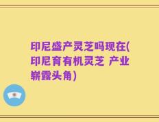 印尼盛产灵芝吗现在(印尼育有机灵芝 产业崭露头角)