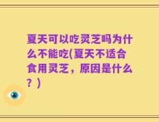 夏天可以吃灵芝吗为什么不能吃(夏天不适合食用灵芝，原因是什么？)
