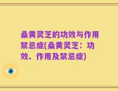 桑黄灵芝的功效与作用禁忌症(桑黄灵芝：功效、作用及禁忌症)