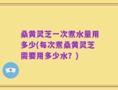桑黄灵芝一次煮水量用多少(每次煮桑黄灵芝需要用多少水？)