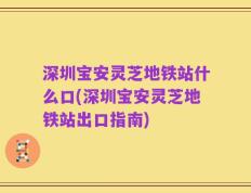 深圳宝安灵芝地铁站什么口(深圳宝安灵芝地铁站出口指南)