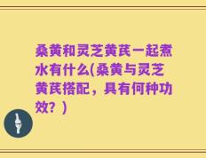 桑黄和灵芝黄芪一起煮水有什么(桑黄与灵芝黄芪搭配，具有何种功效？)