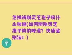 怎样辨别灵芝孢子粉什么味道(如何辨别灵芝孢子粉的味道？快速鉴别法！)