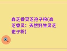 森芝香灵芝孢子粉(森芝香灵：天然野生灵芝孢子粉)