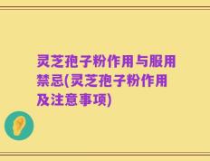 灵芝孢子粉作用与服用禁忌(灵芝孢子粉作用及注意事项)