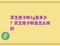 灵芝孢子粉1g是多少？灵芝孢子粉是怎么样的