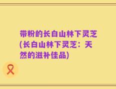 带粉的长白山林下灵芝(长白山林下灵芝：天然的滋补佳品)