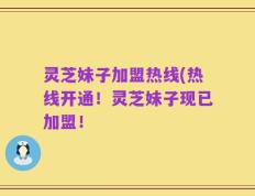 灵芝妹子加盟热线(热线开通！灵芝妹子现已加盟！
