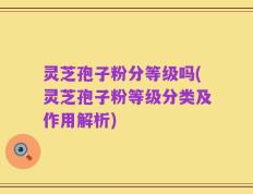 灵芝孢子粉分等级吗(灵芝孢子粉等级分类及作用解析)