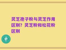 灵芝孢子粉与灵芝作用区别？灵芝粉和松花粉区别