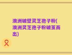 澳洲破壁灵芝孢子粉(澳洲灵芝孢子粉破茧而出)