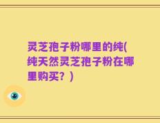 灵芝孢子粉哪里的纯(纯天然灵芝孢子粉在哪里购买？)