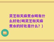 灵芝和天麻煮水喝有什么好处(喝灵芝和天麻煮水的好处是什么？)