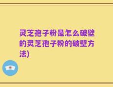 灵芝孢子粉是怎么破壁的灵芝孢子粉的破壁方法)