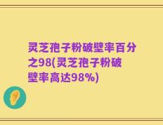 灵芝孢子粉破壁率百分之98(灵芝孢子粉破壁率高达98%)