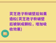 灵芝孢子粉破壁后如果造粒(灵芝孢子粉破壁后被制成颗粒，增加吸收效果)